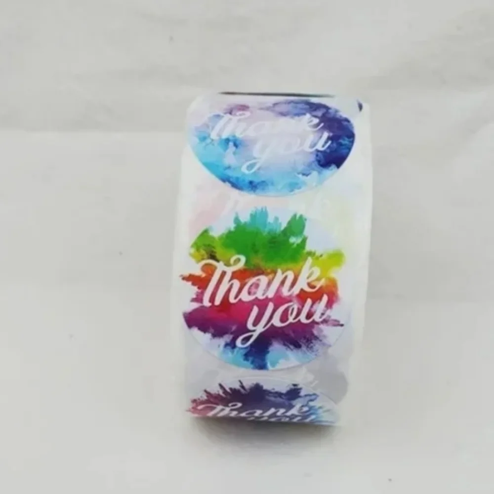 500 Pieces Roll Thank You Sealing Sticker
